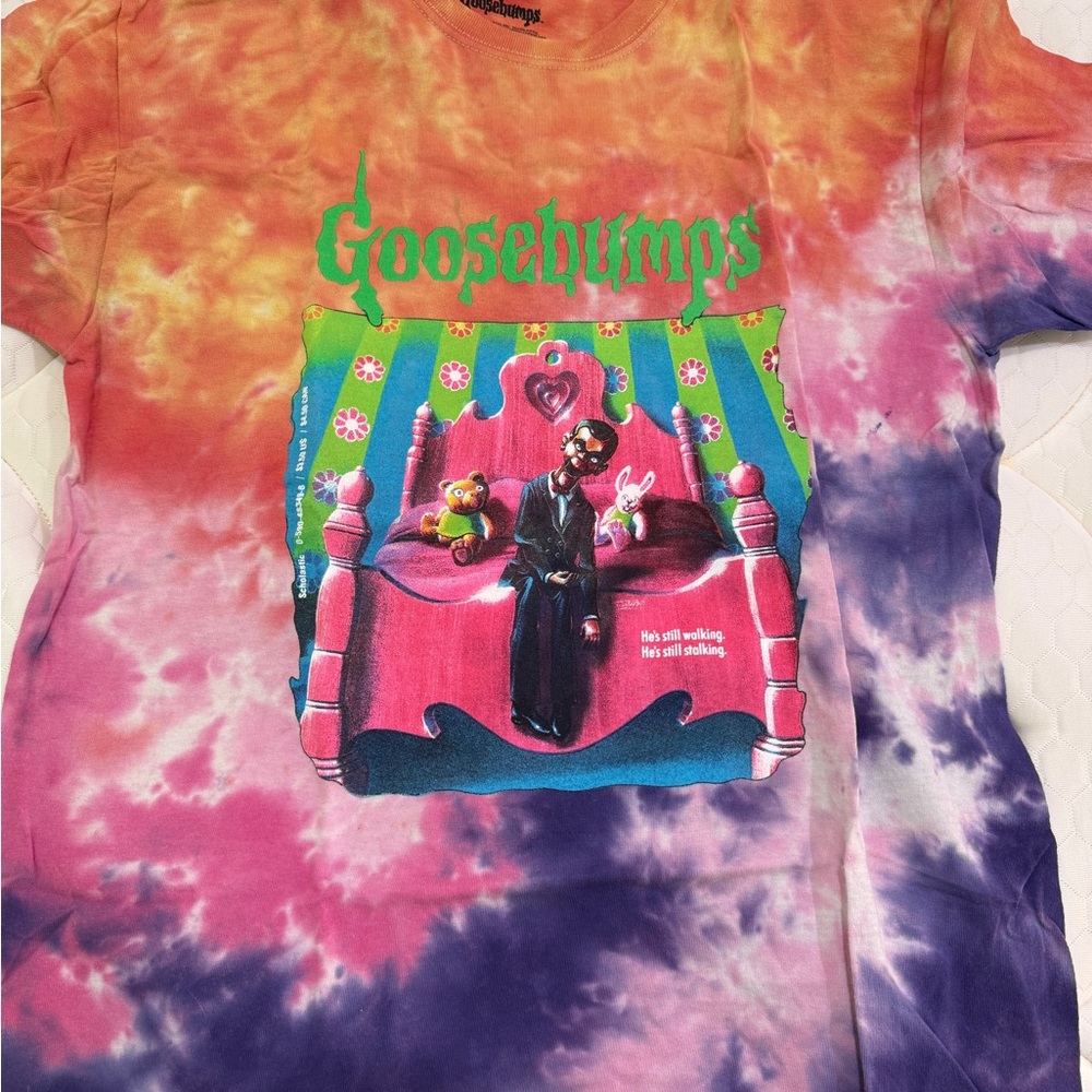 Goosebumps Night of the living dummy 2 tie dye tee